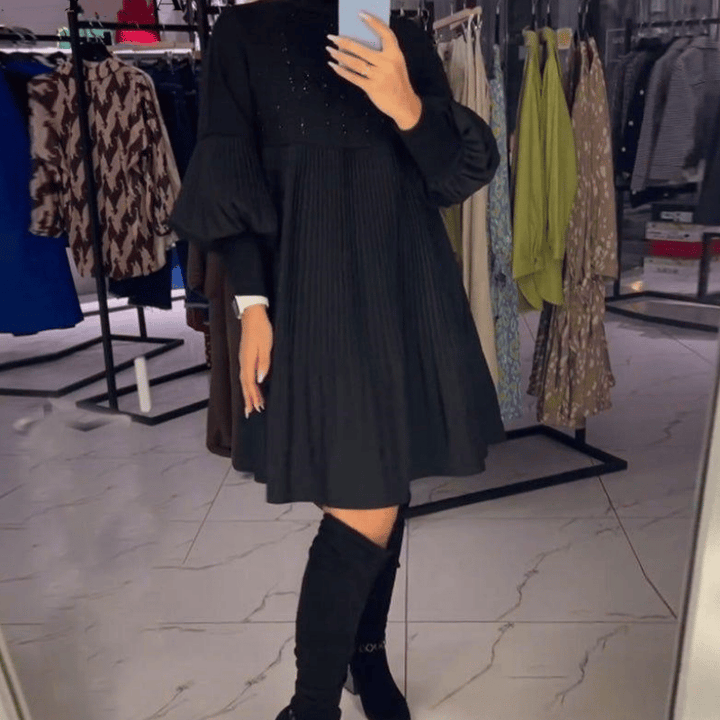 JODIEROSE - PLUS SIZE PUFF SLEEVE DRESS