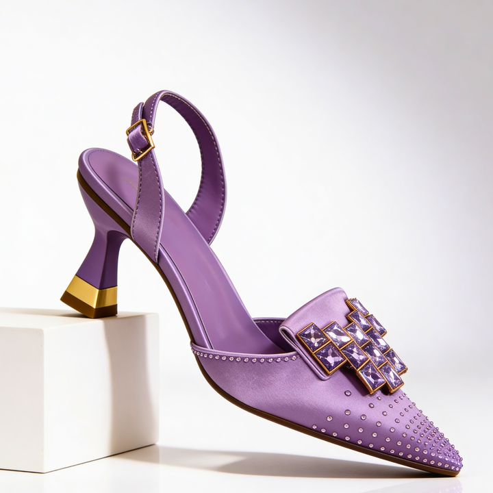 Vivienne Jewelled Slingback Heels