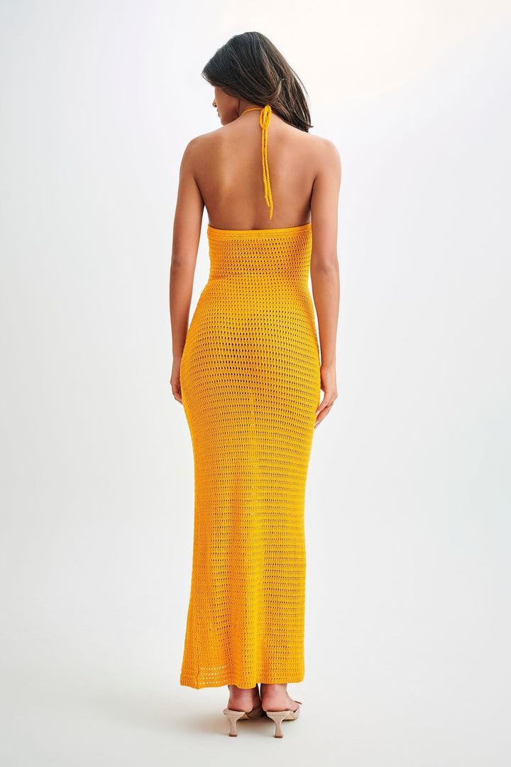 BELLEZA - FLOWING SILHOUETTE CROCHET MAXI DRESS