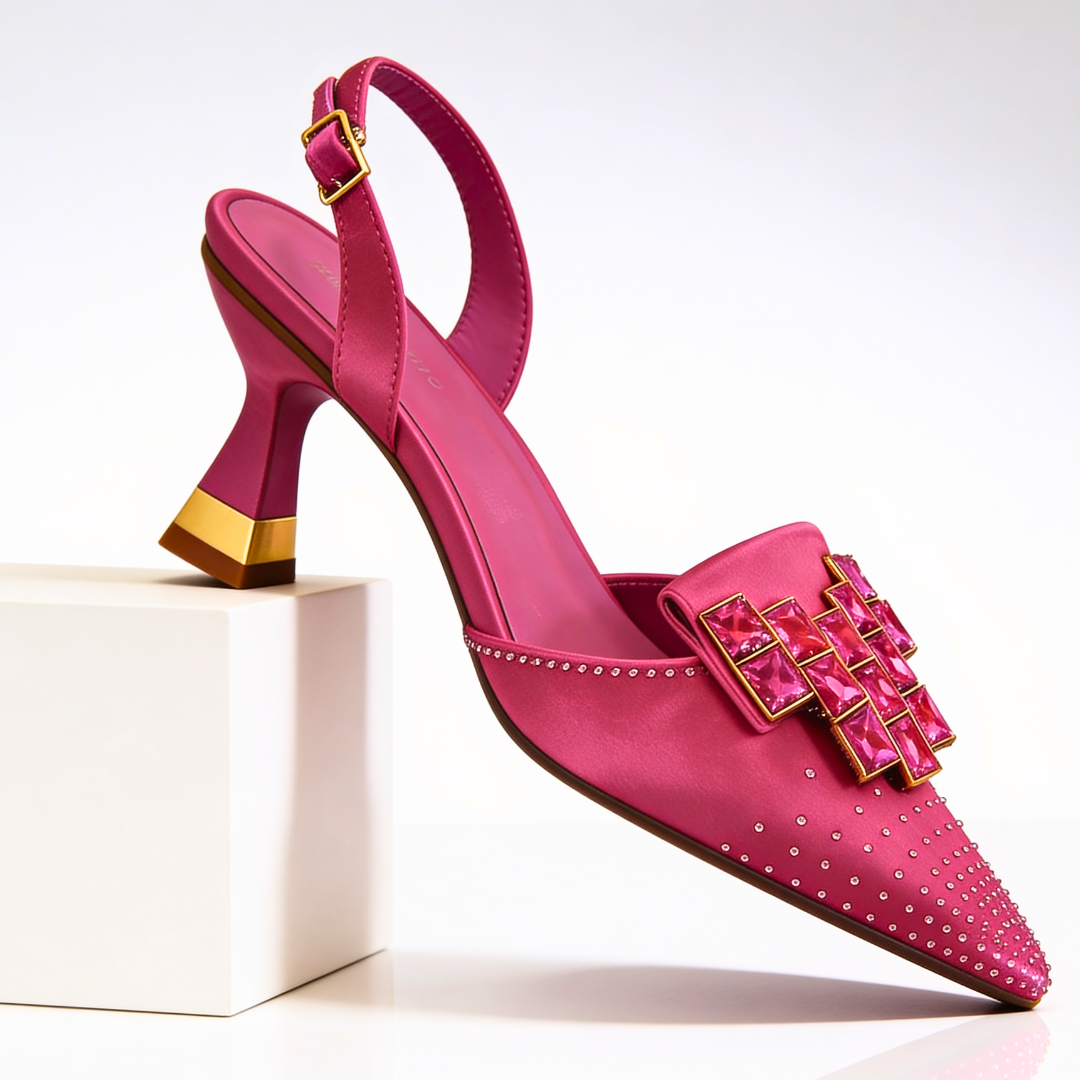 Vivienne Jewelled Slingback Heels