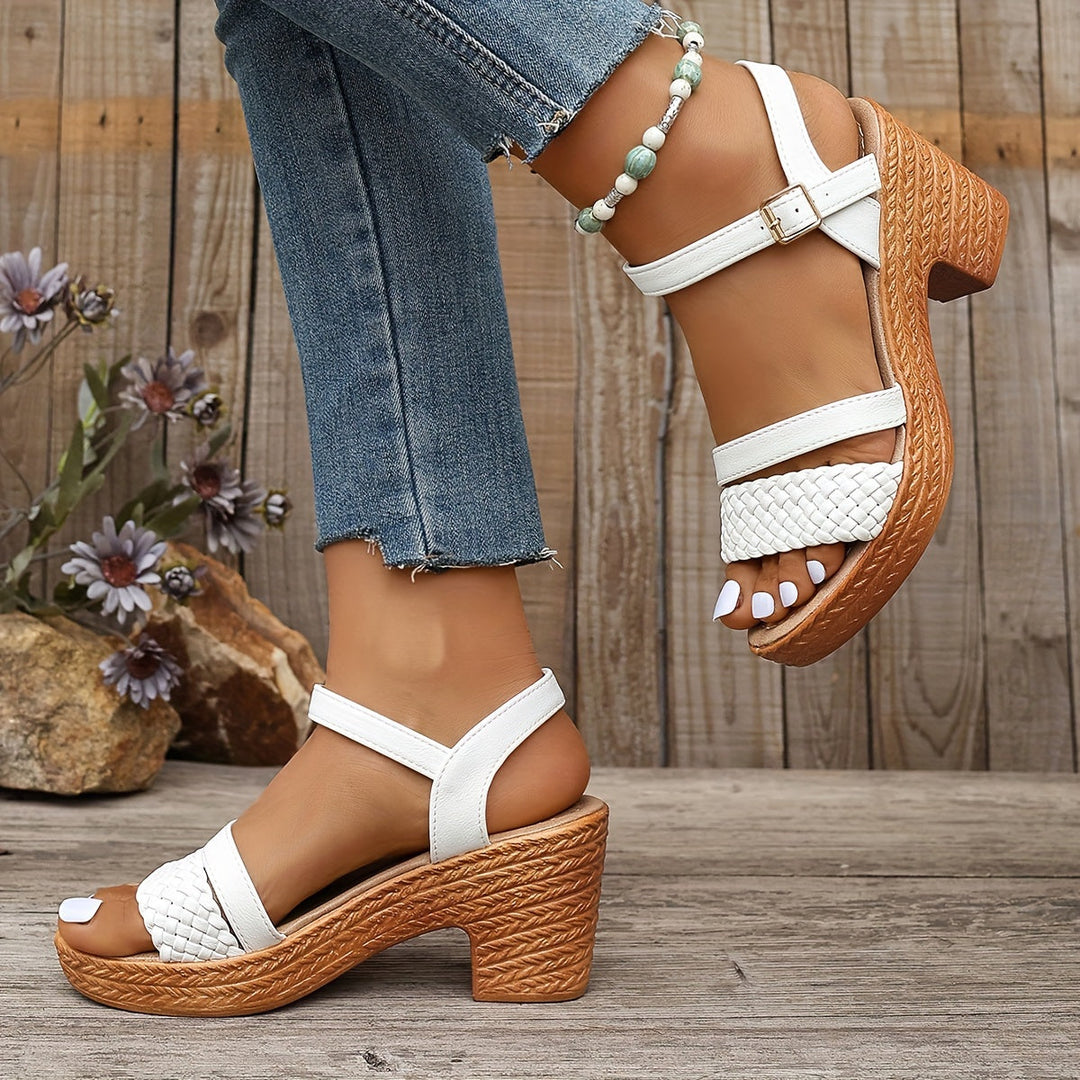 Willow™ | Braided Block Heel Sandals