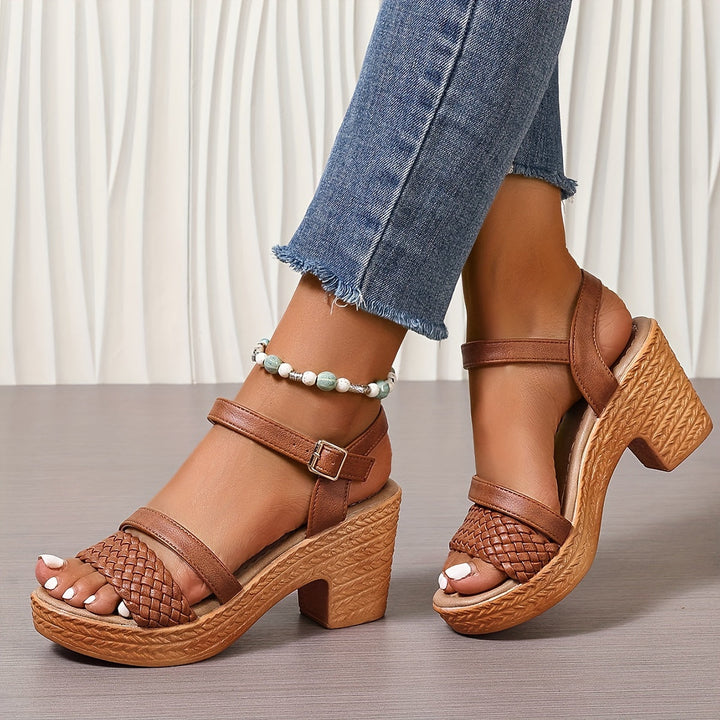 Willow™ | Braided Block Heel Sandals