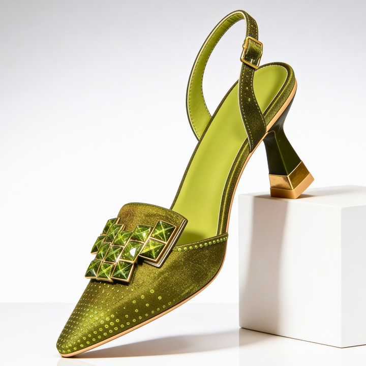 Vivienne Jewelled Slingback Heels