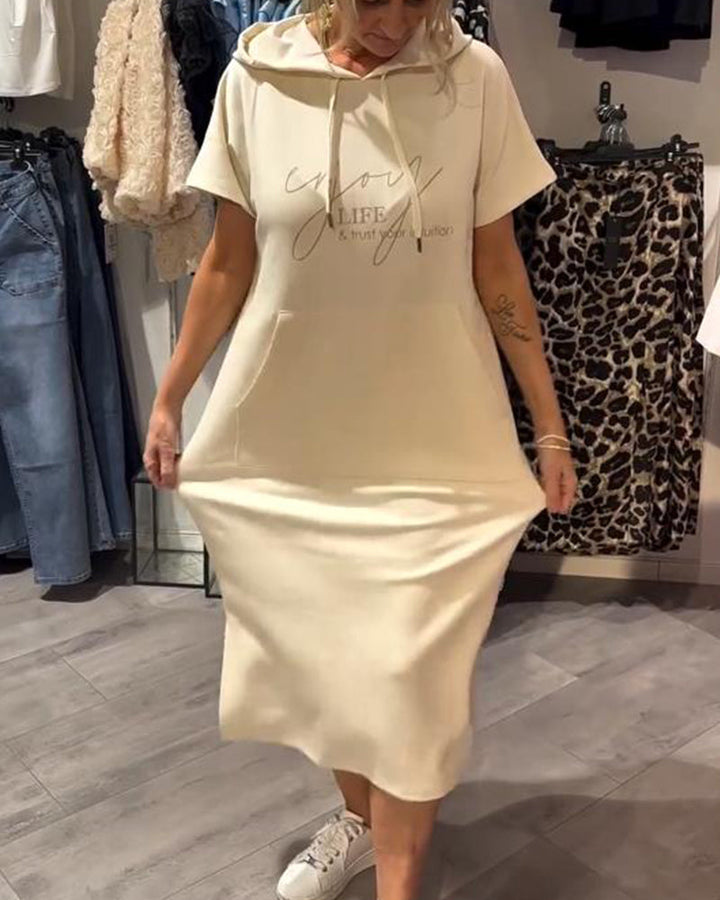 NELU - HOODED EVENING DRESS