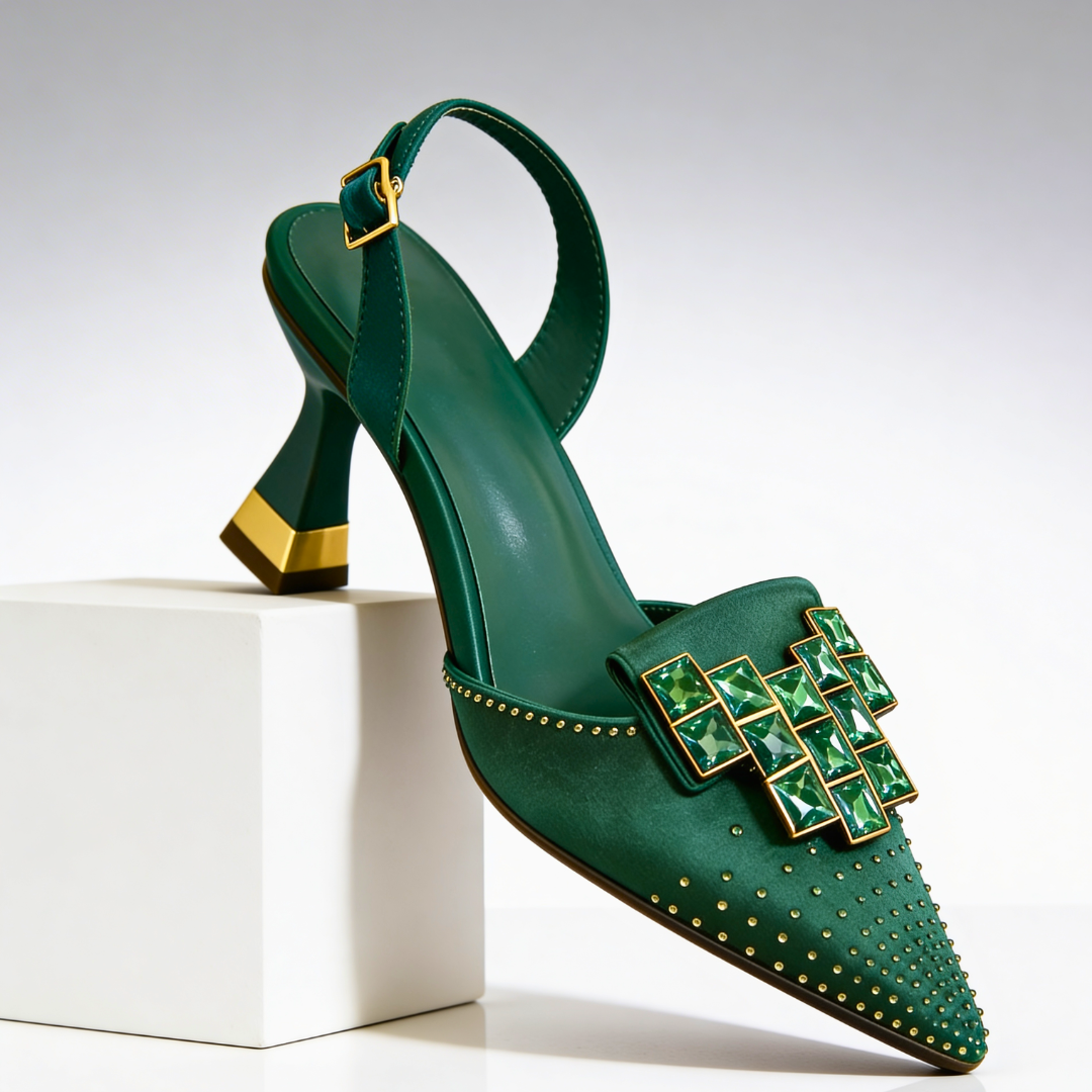 Vivienne Jewelled Slingback Heels