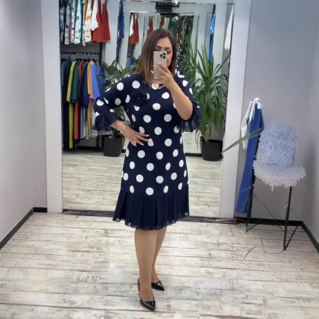RIO - LUNARES PLEATED DRESS