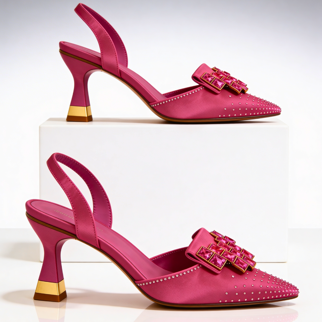 Vivienne Jewelled Slingback Heels