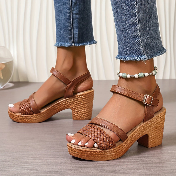 Willow™ | Braided Block Heel Sandals