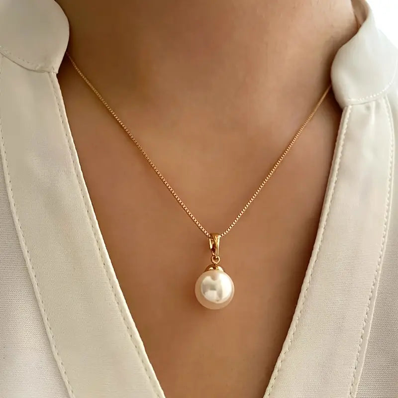 Elegant Grace Pearl Necklace Set
