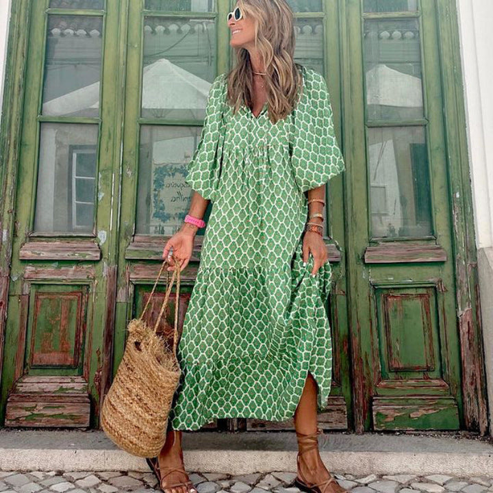 PATSI - PUFFED SHOULDER DRESS
