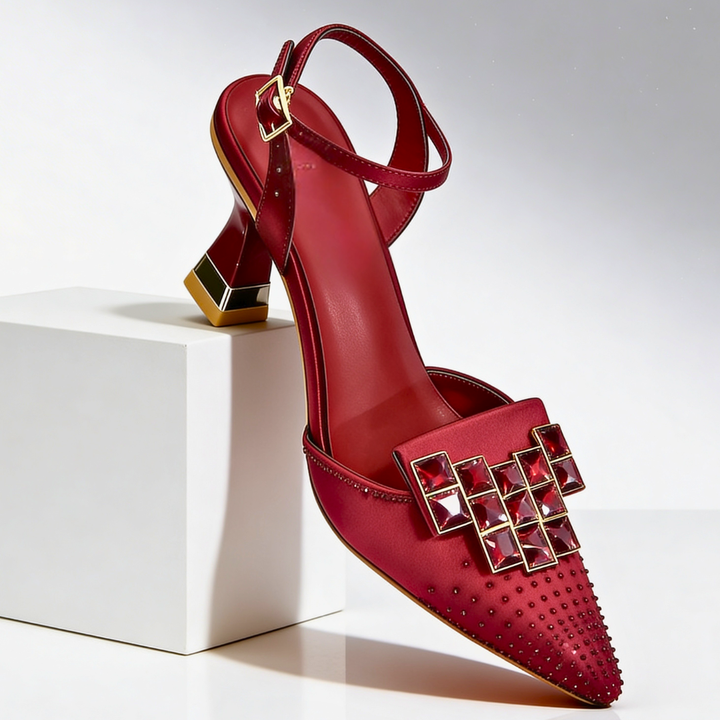 Vivienne Jewelled Slingback Heels