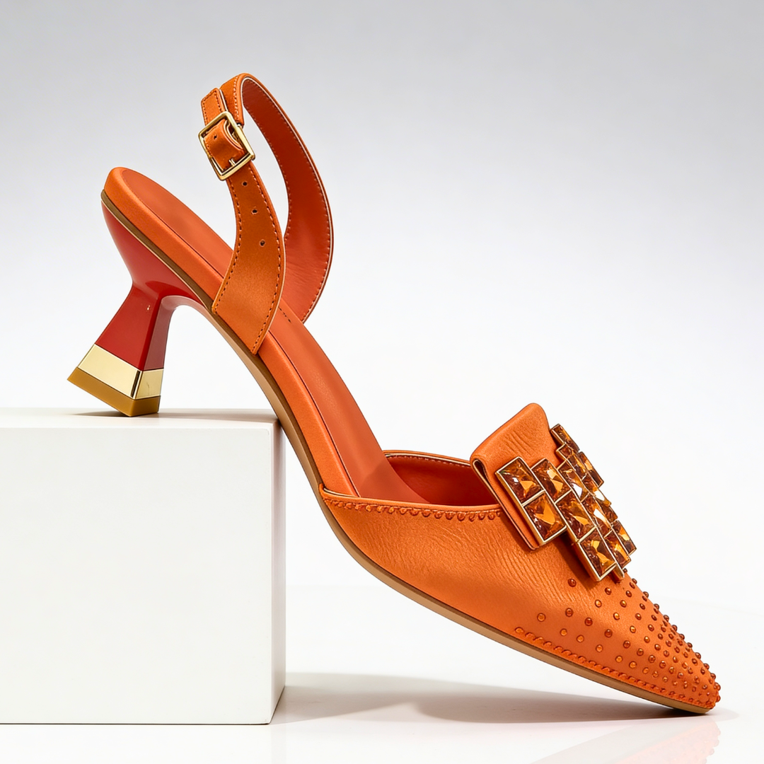 Vivienne Jewelled Slingback Heels
