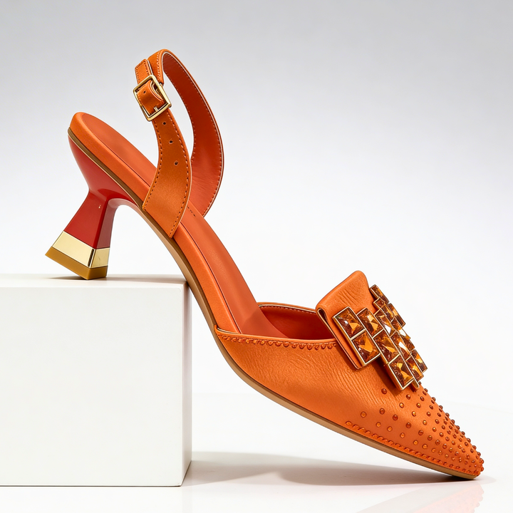 Vivienne Jewelled Slingback Heels