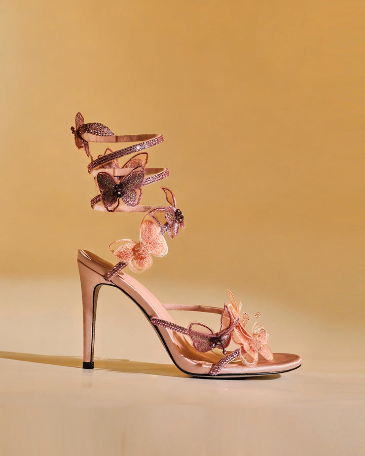 Elisa Glitter Butterfly Snake Sandals