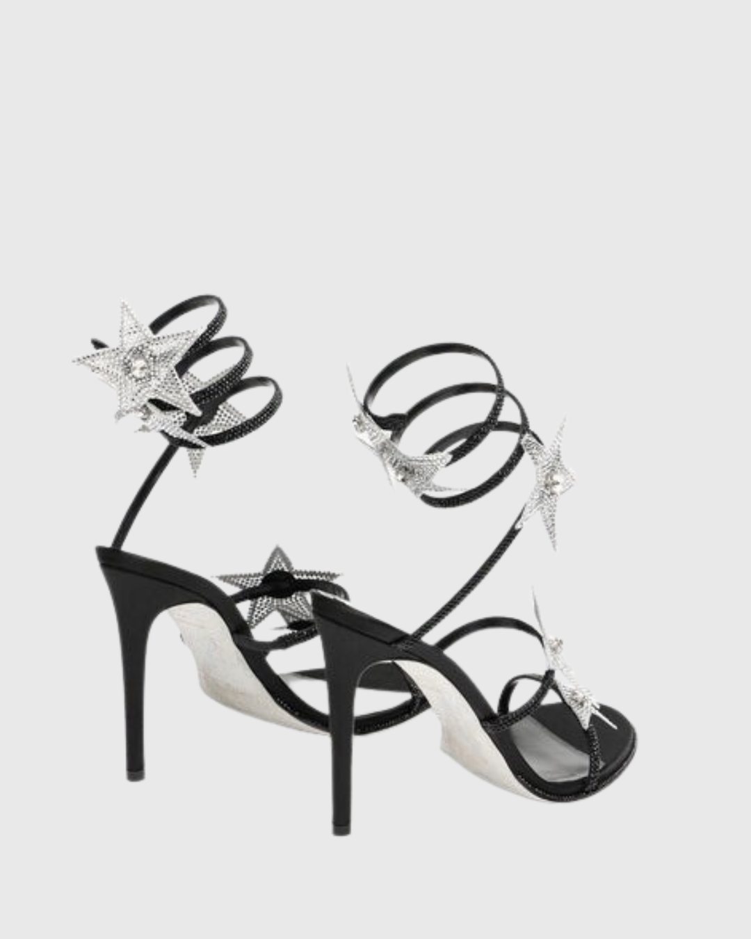Elisa Star Snake Sandals In Black