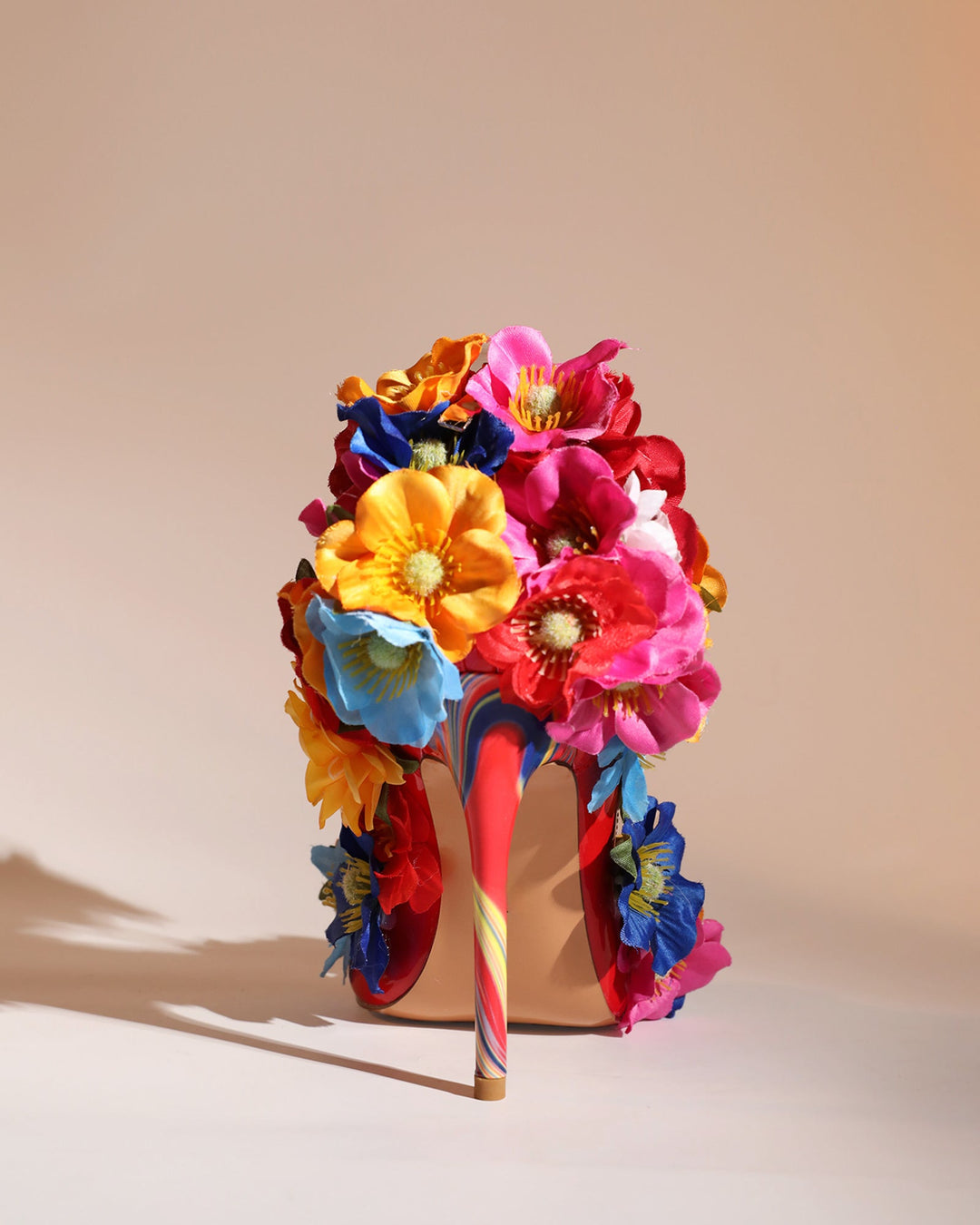 Fadwa 3D Flower Sandals In Multicolor