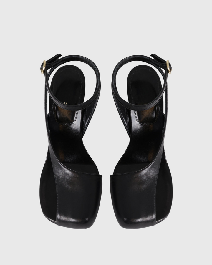 Fina Split Toe Heterotypic Heel Sandals In Black
