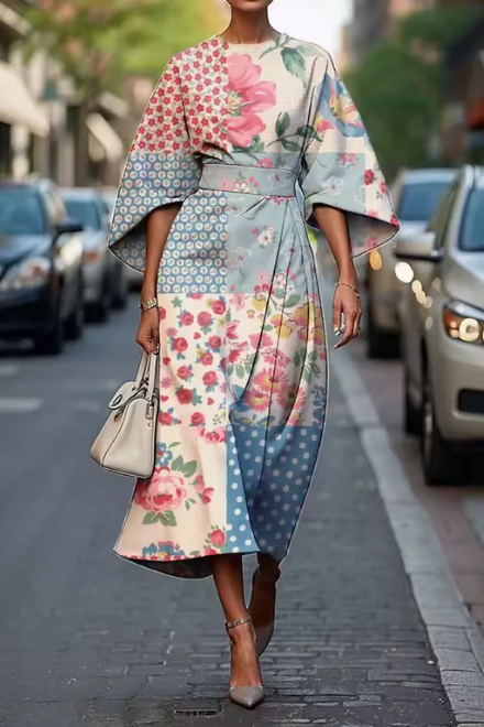 Moxlan™ – Elegant Floral Statement Dress