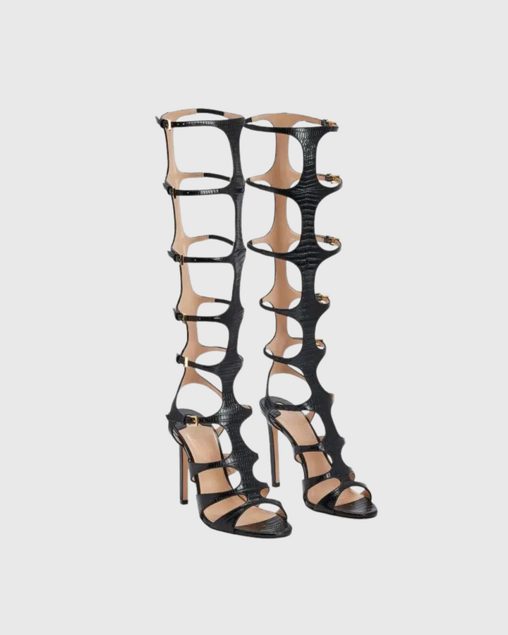 Maggia Gladiator Strappy Sandals In Black