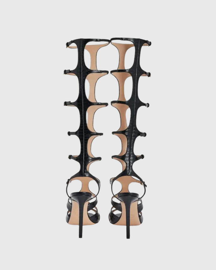 Maggia Gladiator Strappy Sandals In Black