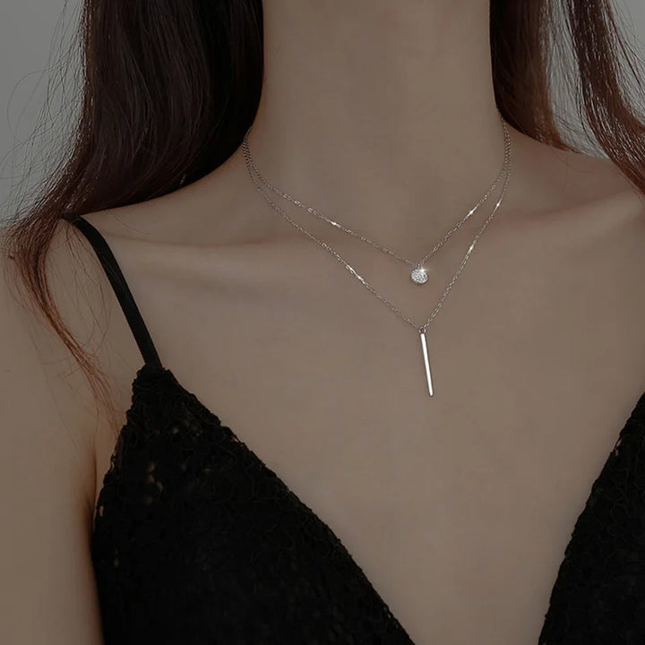 Double Layer Sterling Necklace