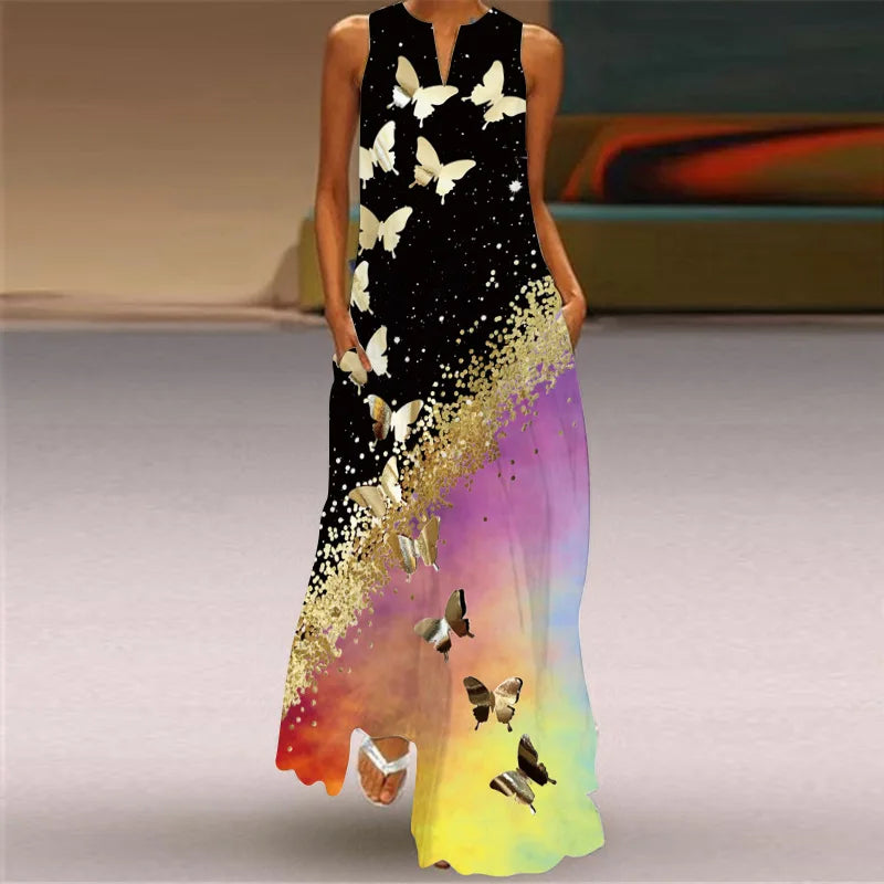 TEZZA - WILDFLOWER FLUTTER DRESS