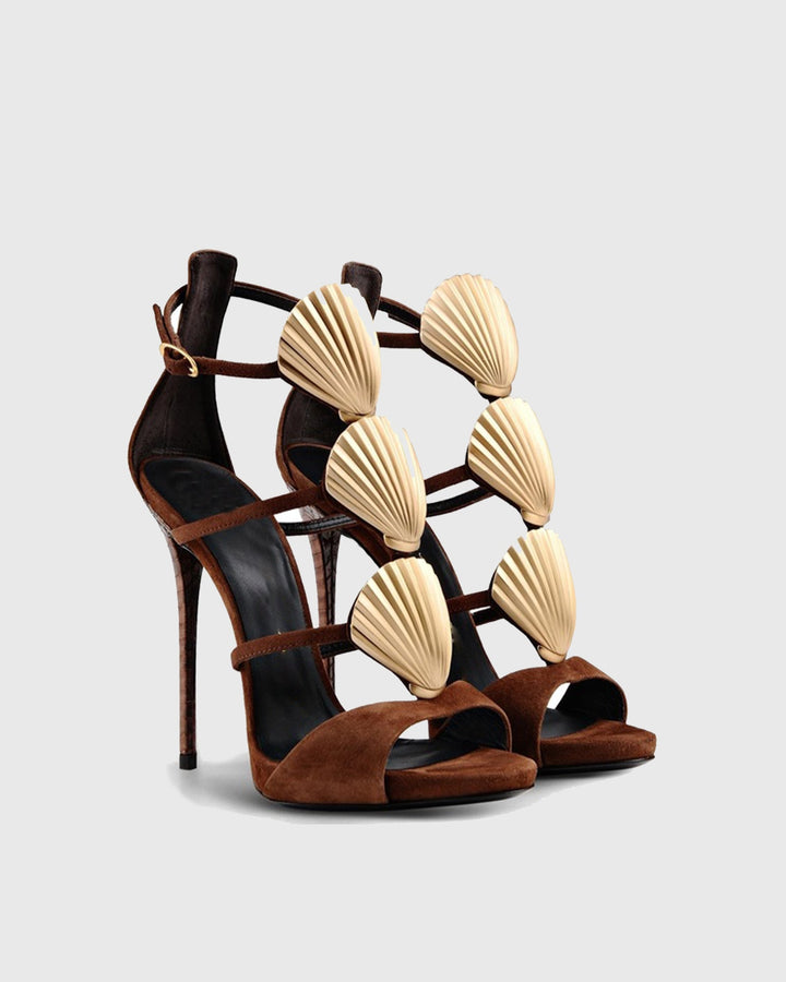 Pia Velvet Seashell Heels