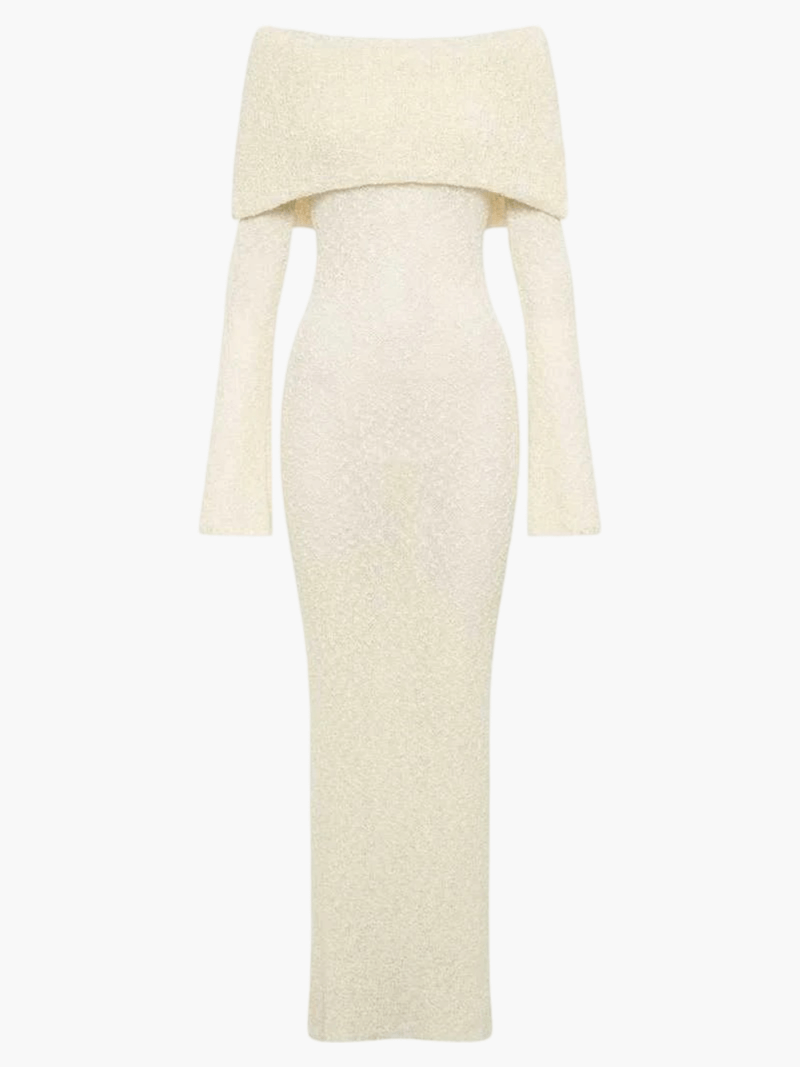 ATHENA - TEXTURED GLAM MAXI DRESS