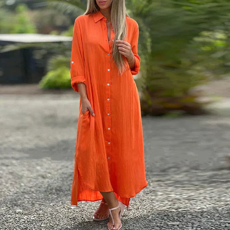 VELINA - RELAXED AIRY & WAIST-FLATTERING DRESS SHIRT