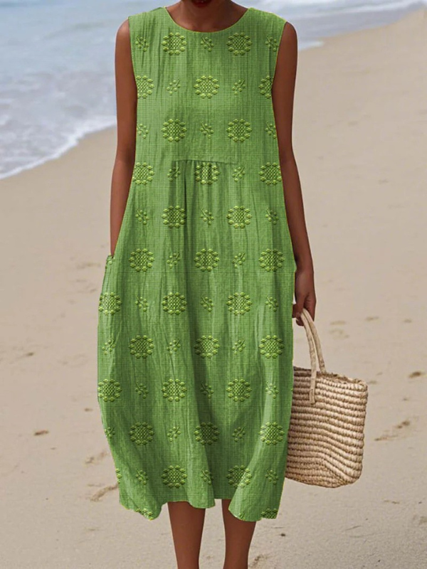 Sara | Pattern Midi Dress