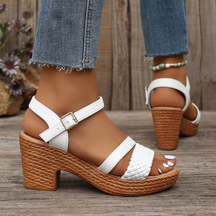 Willow™ | Braided Block Heel Sandals