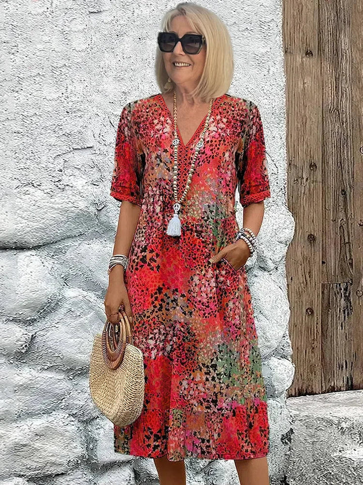 Maya | Vibrant Midi Dress