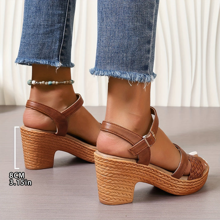 Willow™ | Braided Block Heel Sandals