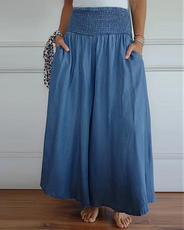 Hilda | Flowy Smocked Waist Pants