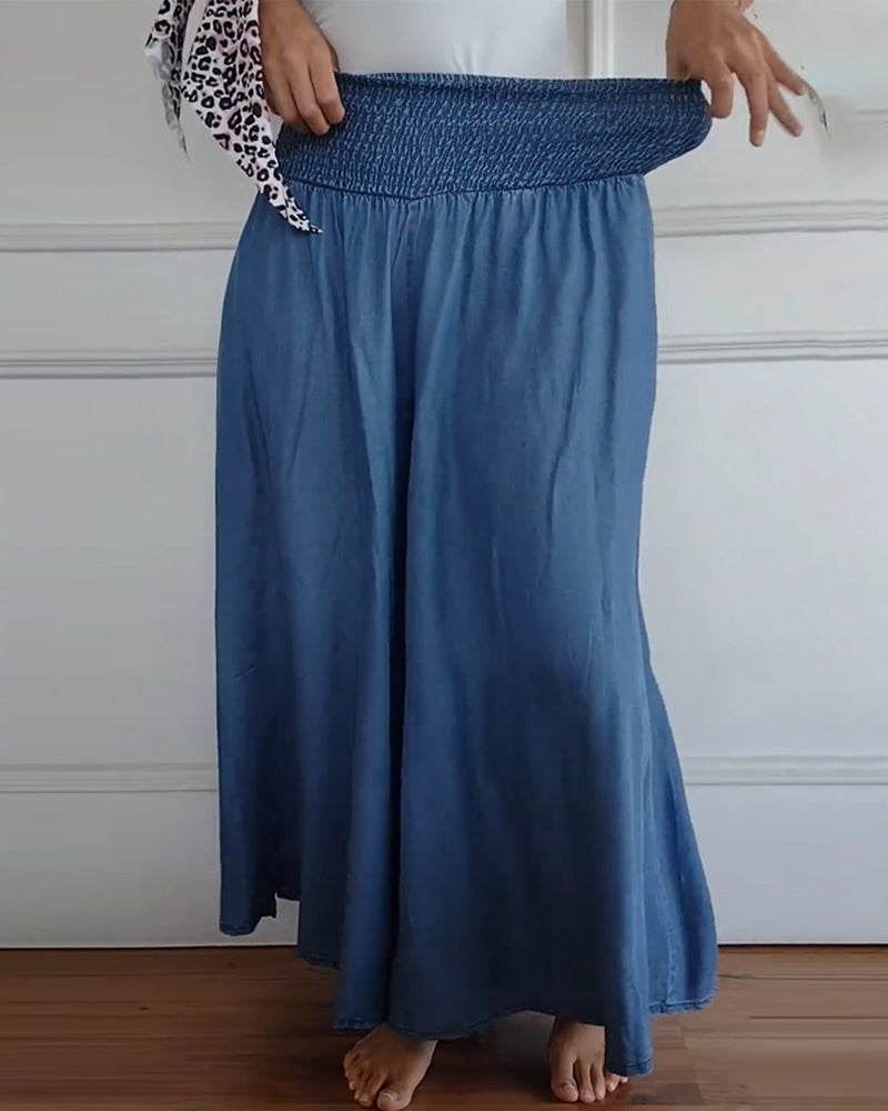 Hilda | Flowy Smocked Waist Pants