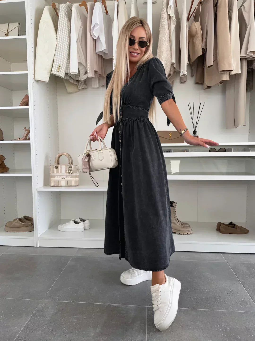 IVANIA - VIBRANT DENIM DRESS