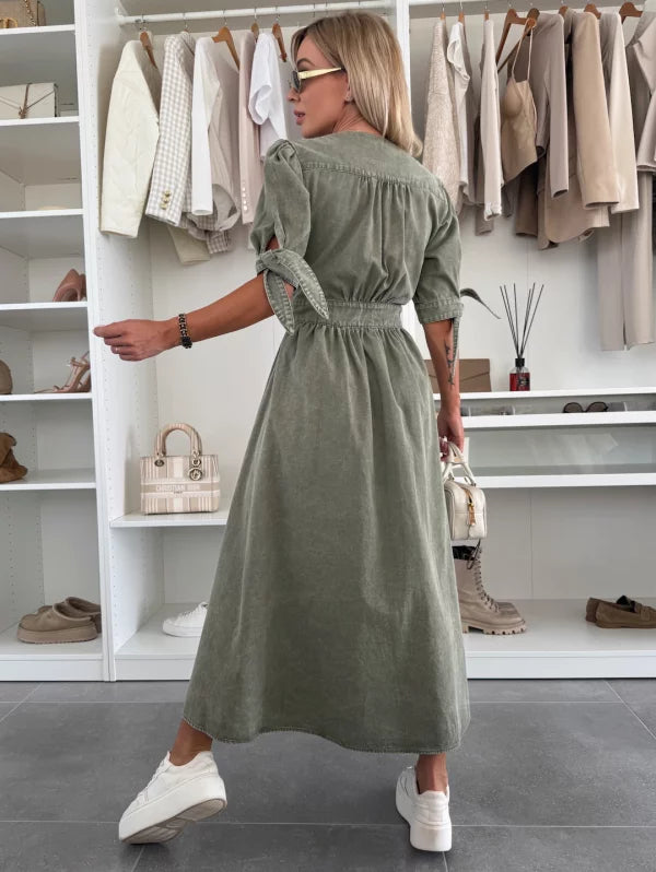 IVANIA - VIBRANT DENIM DRESS
