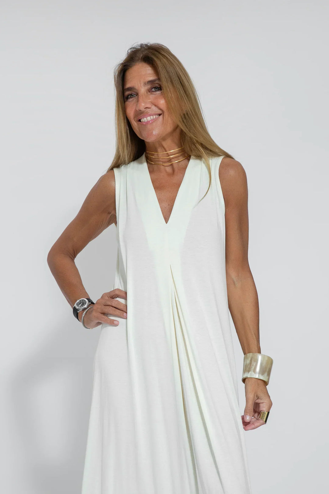 VIVIEN - FIGURE FLATTERING DRESS WITH VEST